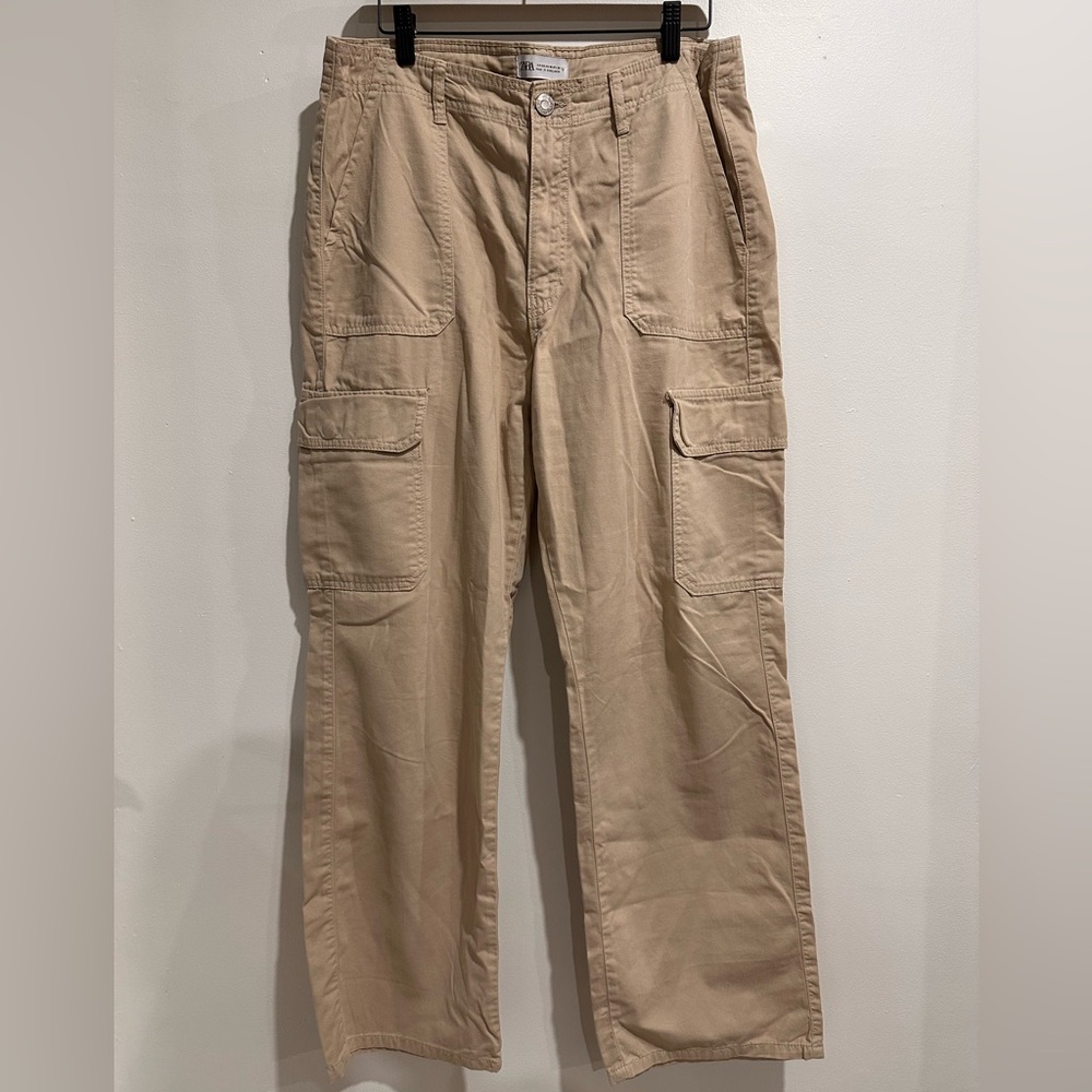 ZARA Beige Cargo Pants